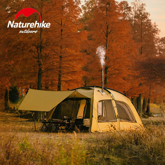Naturehike Outdoor 4-6 Person Camping Dune 10.9 Tent One Bedroom One Living Room Hiking Tent 75D Nylon Camping Tents Canopy