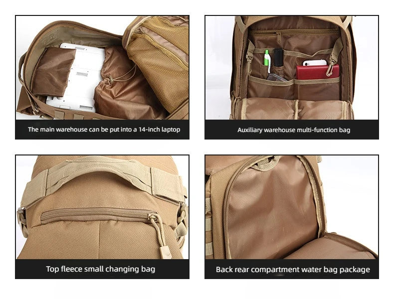 25L Tactical Assault Backpack Classic 12-hour Outdoor Camouflage Sports Backpack Wear-Resistant Oxford Cloth