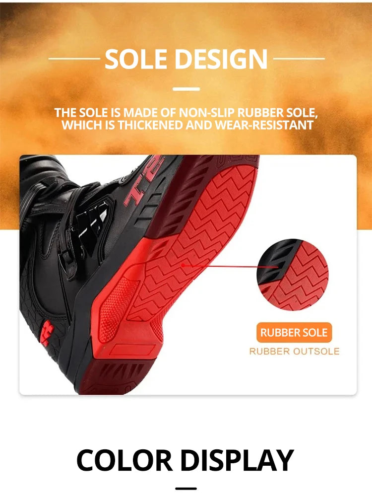 2025 NEW Racing Boots Safe Riding Motocross Boots Waterproof Anti Fall Wear-resistant Motorcycle Boots Equipment Rally Shoes