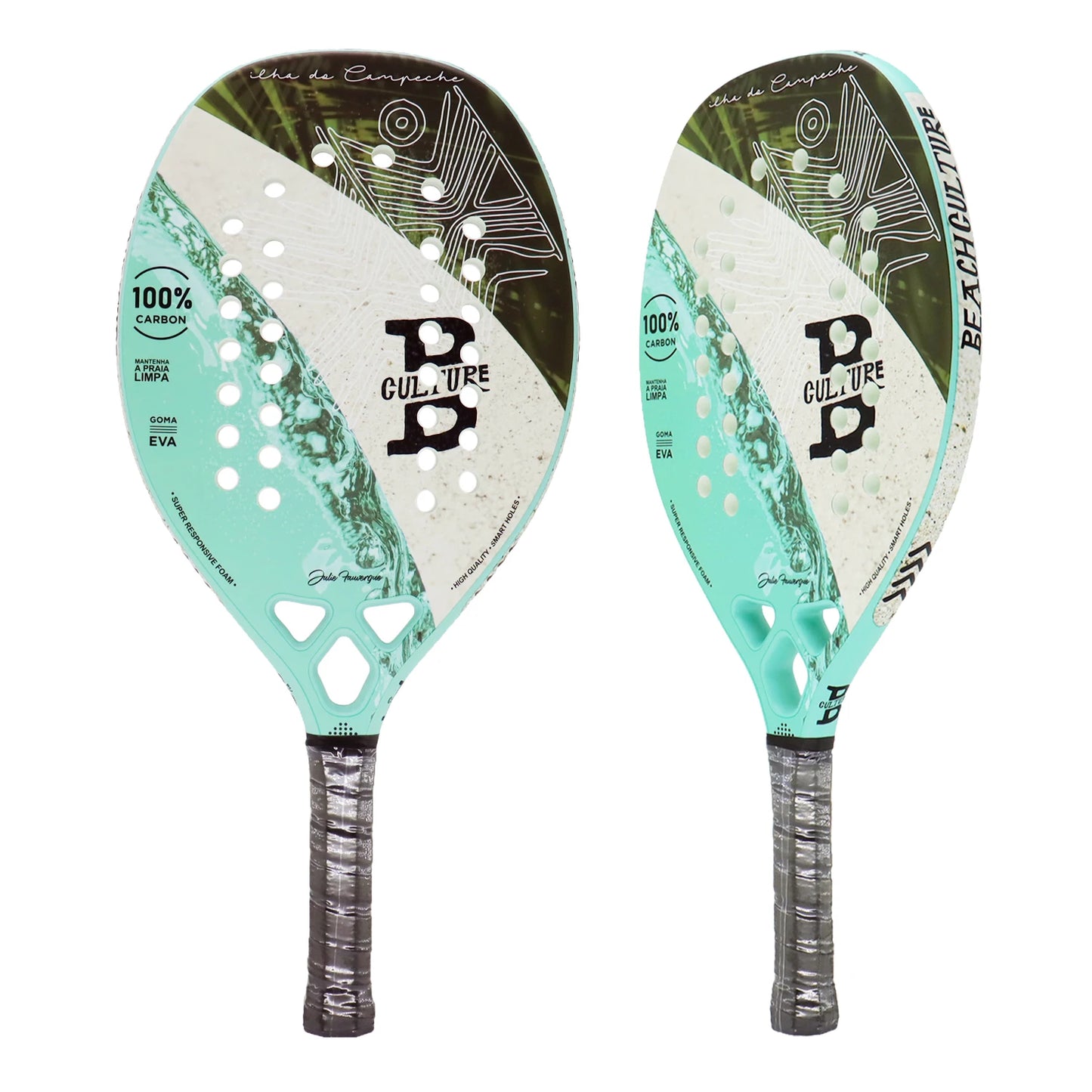 INSUM Beach Tennis Racket Carbon Fiber Surface with Sand Grit Print, Lightweight EVA Soft Racquet for For Men Women