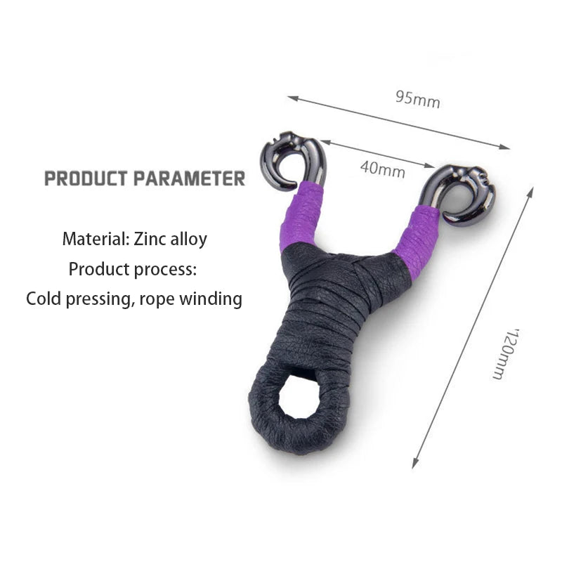 Powerful Hunting Slingshot Catapult Brass Pro Metal Slingshot with 3 Slingshot Bands 50pcs Slingshot Ammo Good Gift