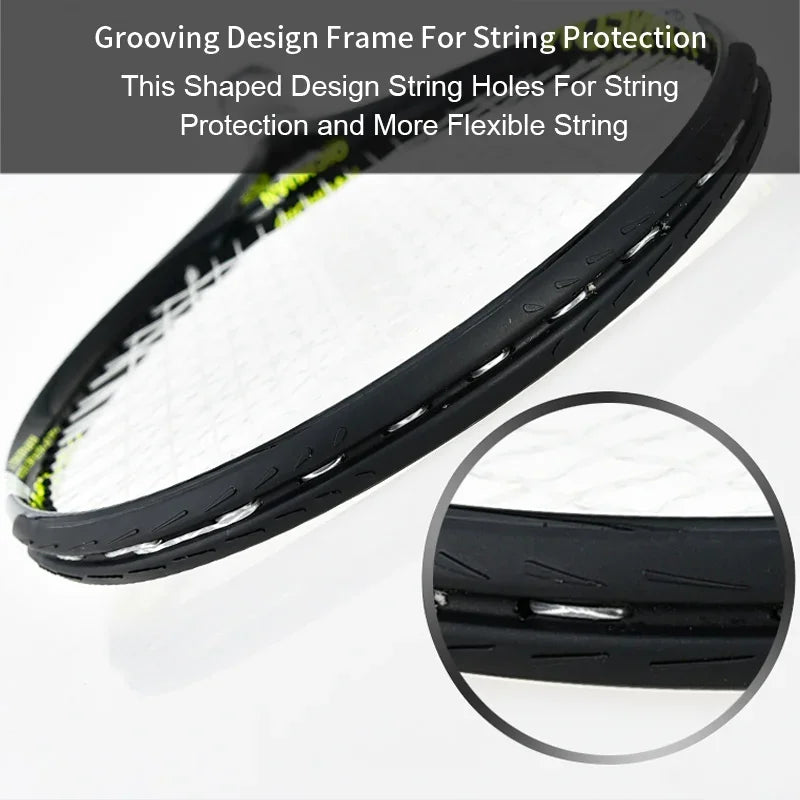 Custom Logo Tennis Racket 10.5oz Balance Point Reinforced Throat for Academy Drills