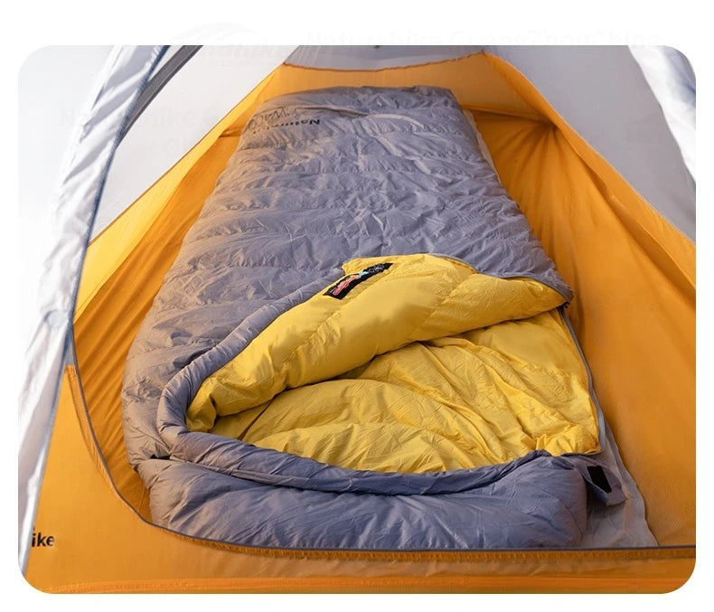 Naturehike CW400 Sleeping Bag Winter 650FP Duck Down Hooded Hiking Sleeping Bag 20D Nylon Waterproof Ultralight Envelope Warm