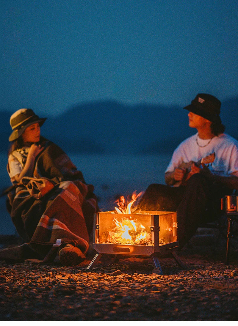 Naturehike Portable Camping Tent Stove glass-ceramic Outdoor Fire Wood Heaters Quick Assemble Backpacking Hiking Burned Stove