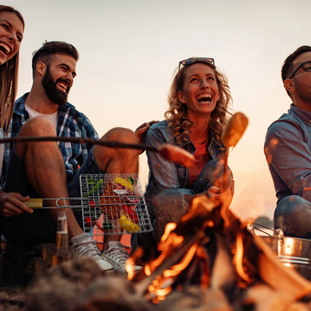 Large Size Stainless Steel Grill Rack Square Mesh Barbecue Fish Roaster Outdoor Camping Picnic Supplies Portable Bbq Grill