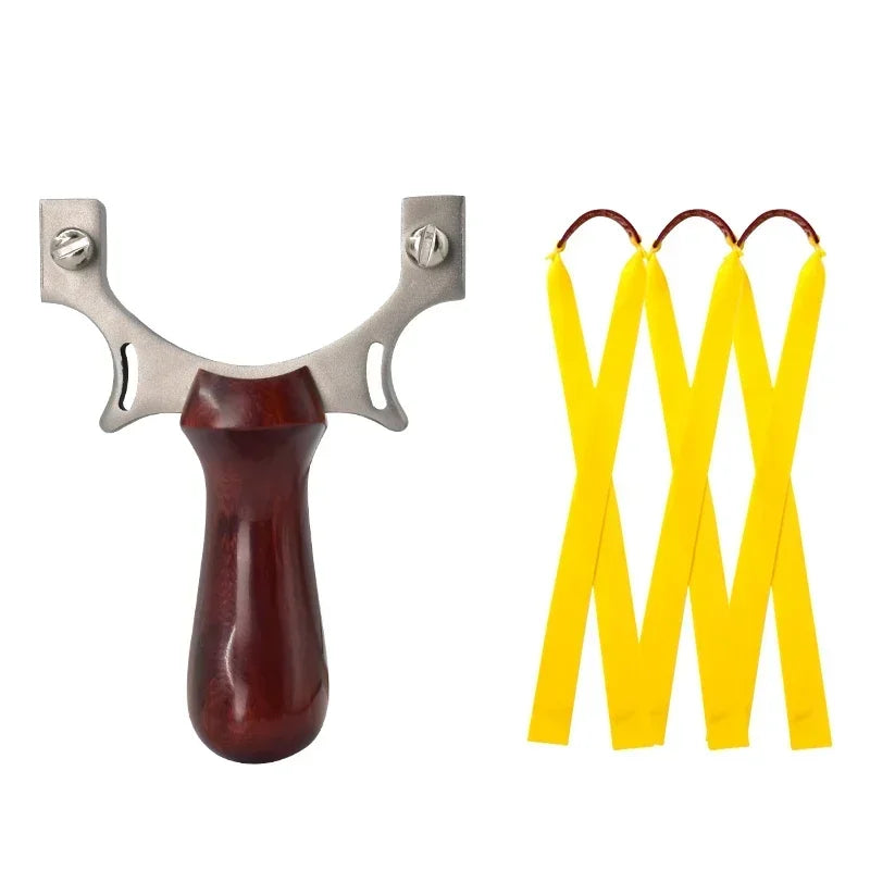 Stainless Steel Solid Wood TTF Professional Slingshot Portable Outdoor Hunting Shooting Tool High Quality Slingshot
