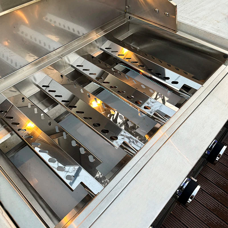 Factory Supply Outdoor Kitchen Professional Stainless Steel 4 Burner Built-in BBQ Gas Grill
