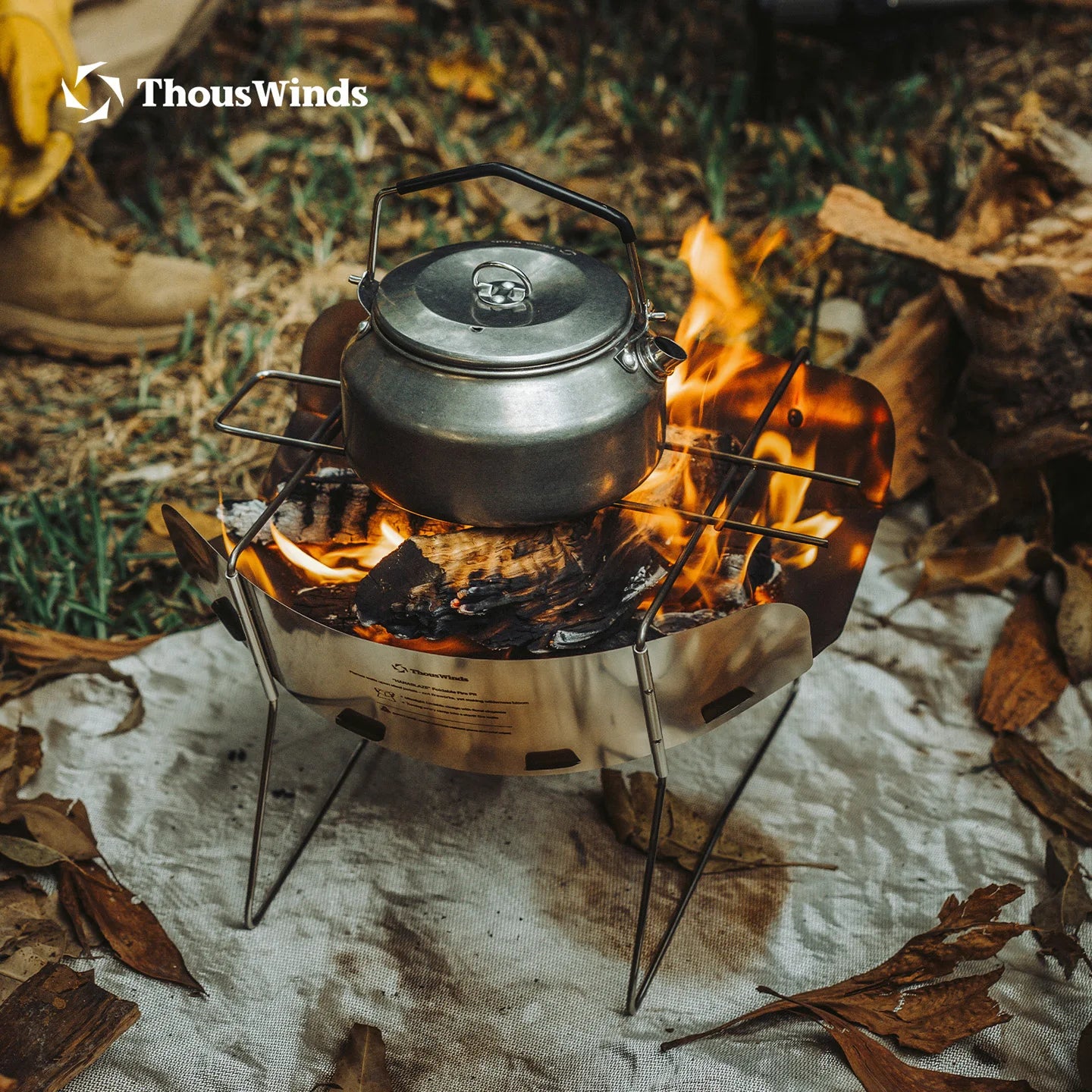 Ultralight Folding Fire Pit Grill – Portable Wood Burning Camp Stove for Outdoor Camping, BBQ Rack with Bonus Grate