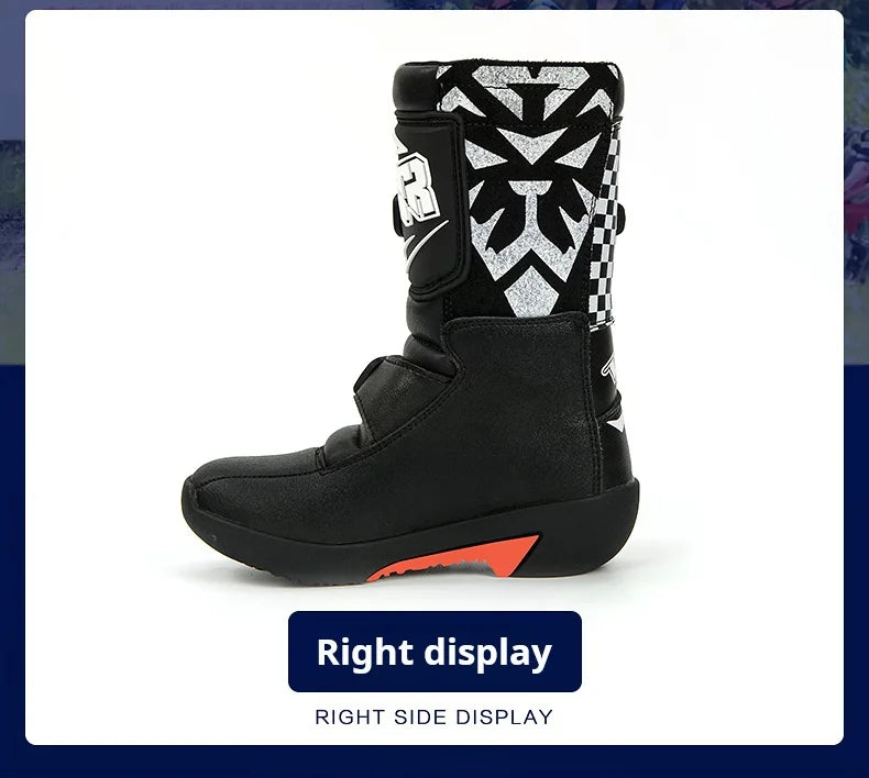 2PCS Kids Motocross Boots For Child Botas Motorcycle 4-10 Years Off Road Boots Motorcycle Mid Calf Kids Child MTB ATV
