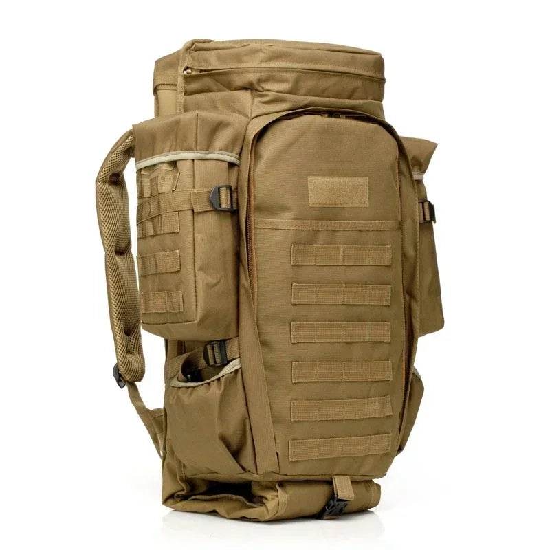 70L Large Capacity Camping Bag Multifunction Hunting Tactical Backpack Molle Hunting Outdoor  Climbing Travel Fishing Bag