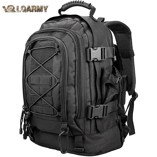 LQARMY 60L Military Tactical Backpack Army Assault Rucksack Outdoor 3Day Expandable Travel Backpack Hiking Molle Bug Out Bag