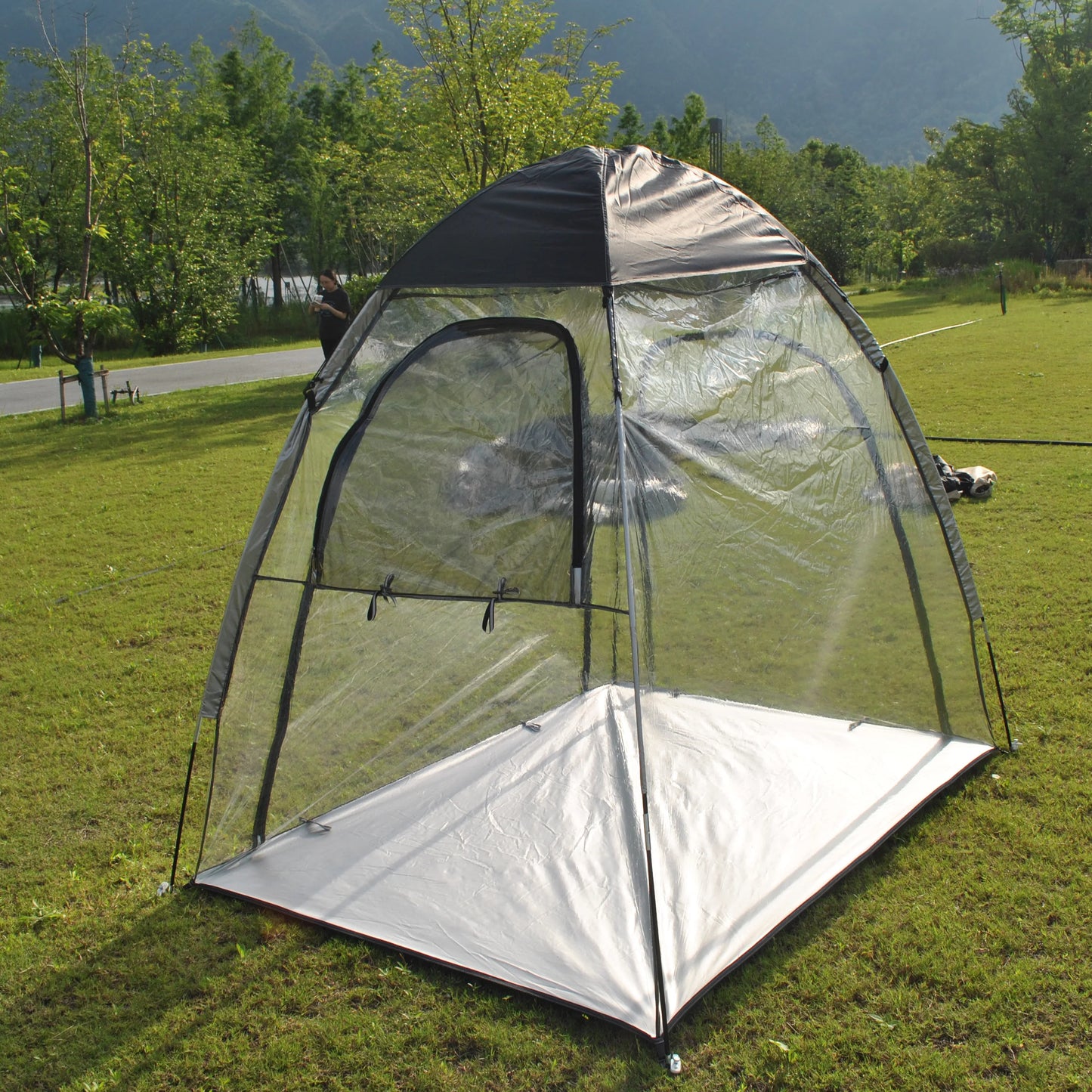 Sports Tent All Weather Clear Sport Shelter Waterproof and Windproof with Detachable Top Cover Rain Tent,PVC tent,Warm keep tent