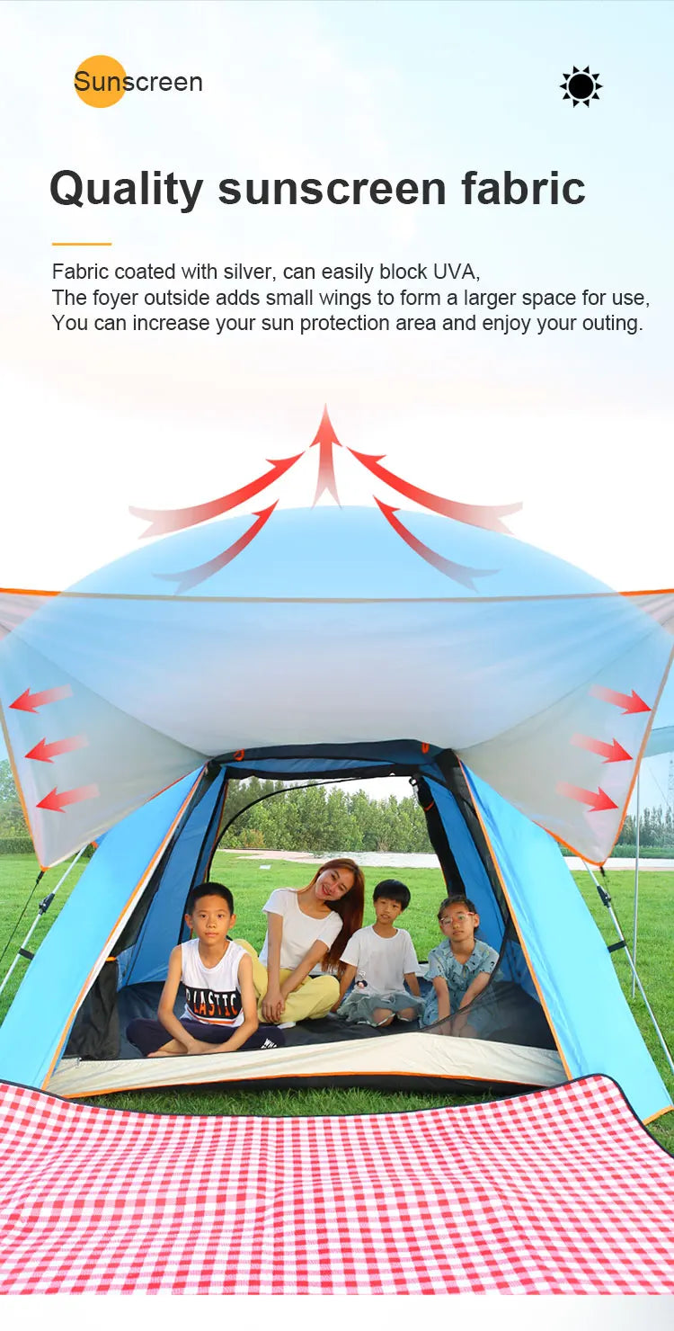 Factory Outlet New Pattern Custom Oem Easy One Touch Tents Outdoor Automatic Camping Tent Camptown Tent