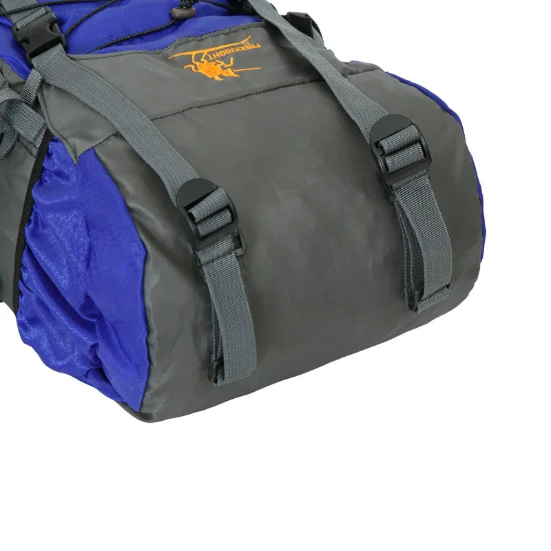 Nylon Water Resistant Outdoor Hiking Backpack 60L Large Capacity Camping Climbing Sports Bag Backpack Man Woman Riding Rucksack