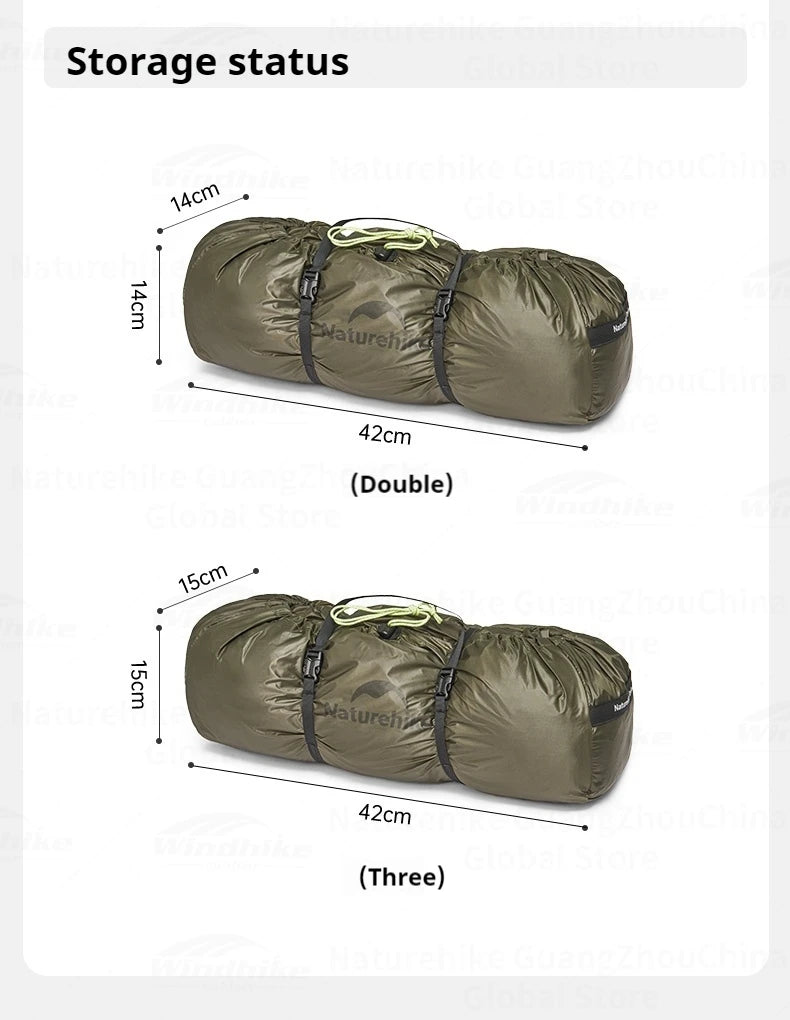 Naturehike Opalus UL Tent Lightweight Outdoor Hiking Camping Glamping Large Space Tunnel Tent for 2-3 Person 4 Season Travel