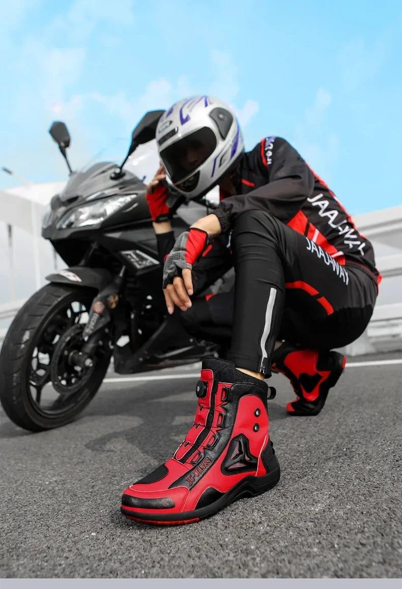 Riding Tribe  Motorcycle Boots Men Motocross Botas Moto Motorboats Shoes Motorbike Racing Career Bicycle Speed Boots