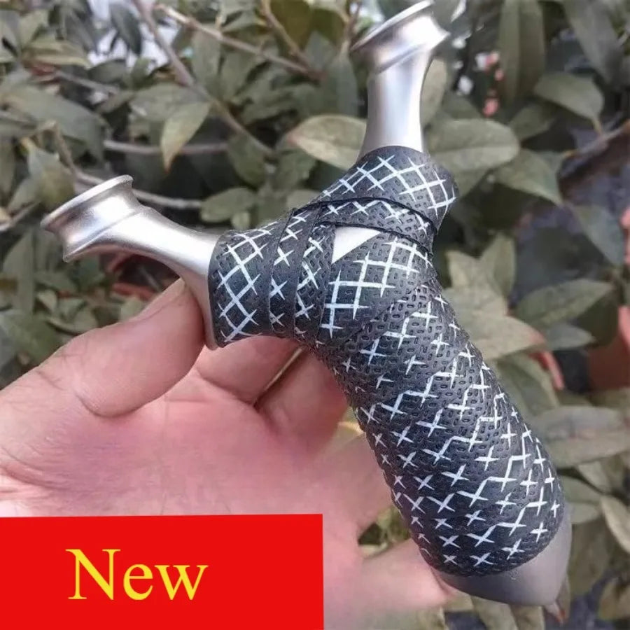 Professional Hunting Slingshot High Quality Stainless Steel Catapult with Flat Rubber Band Outdoor Shooting Game Sling Shot Set