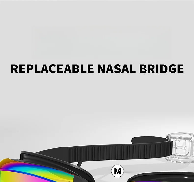 Professional Swimming Goggles with Earplugs Adult Anti-fog UV Protection Lens Men Women Waterproof Adjustable Silicone Glasses