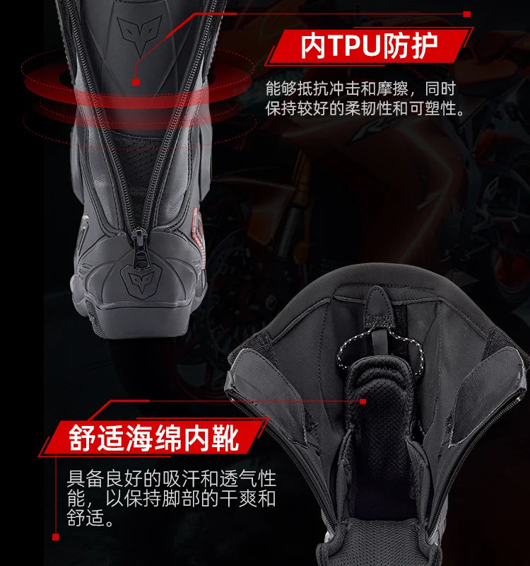 Motorcycle Boots Racing Off-road Shoes Non-slip High-top Motorcycle Professional Waterproof Mountain Bike Boots