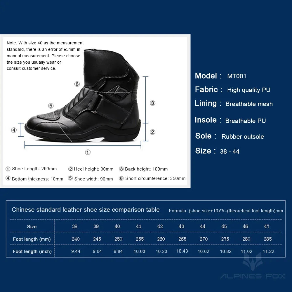 Retro Motorcycle Boots Leather Motorbike Anti-collision Foot Ankle Protective Shoes Moto Riding Short Boot Men