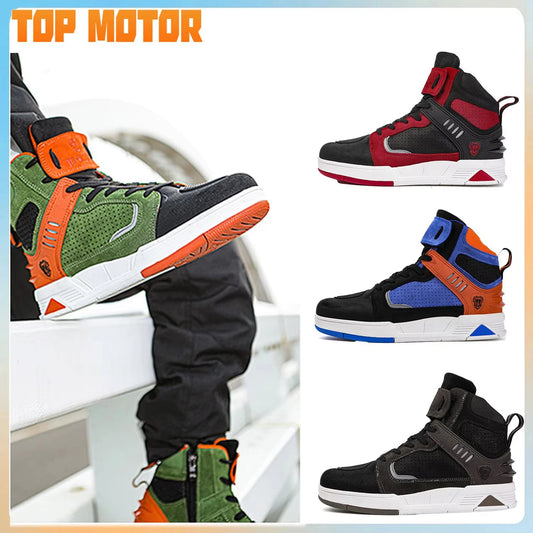 Motorcycle Boots Green Leisure Moto Board Shoes Black Four Seasons Moto Riding Botas Motorcycle Accessories Botas Motociclista