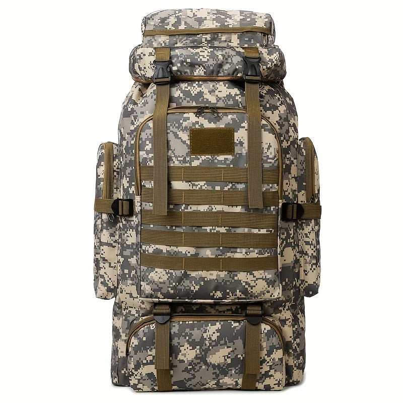 80L  Military Camouflage Tactical Backpack Large Capacity Hiking Camping Travel Outdoor Molle System Assault Pack for Men