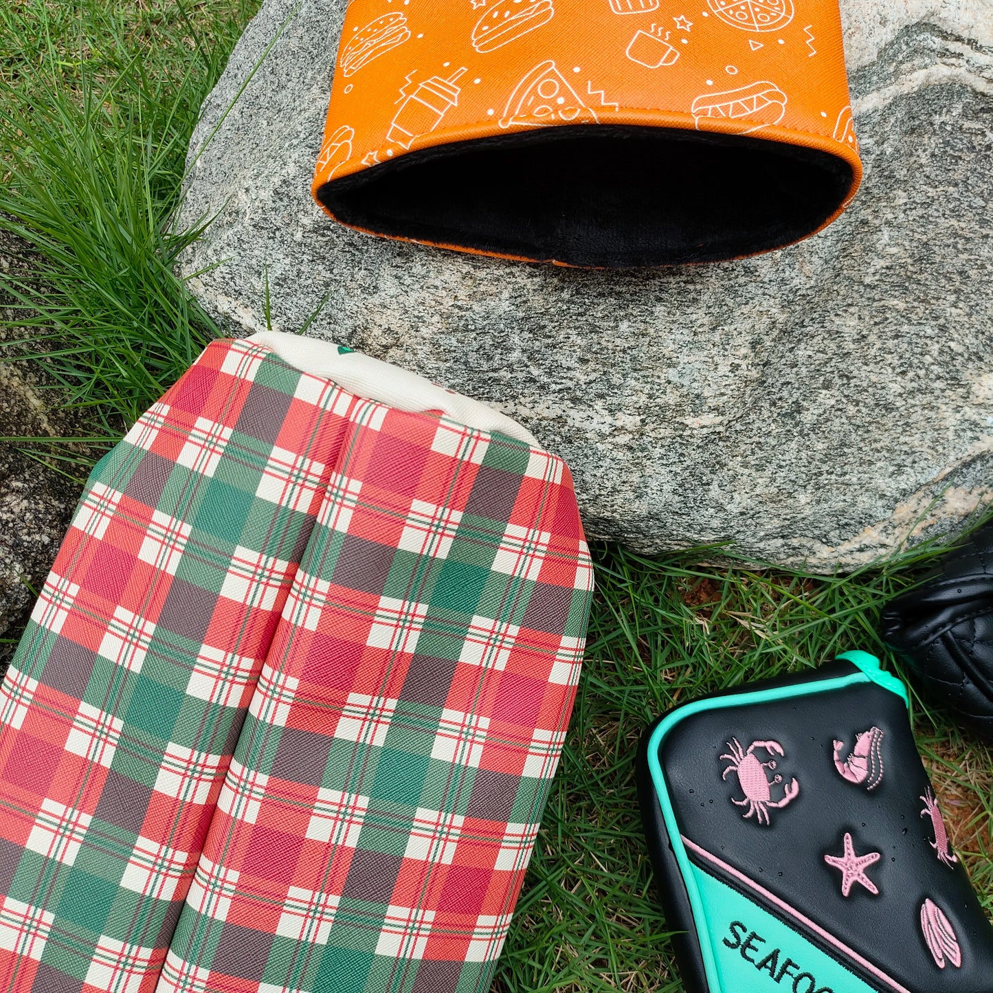 Golf Headcovers 1 Driver Covers Polyester Golf Club Head Cover Waterproof Black Velvet Lining Printing Accessories Soft Durable