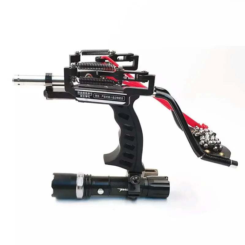 Powerful Slingshot Stainless Steel Slingshot Catapult Hunter Wrist Support SlingShot Outdoor Hunt Hike Bow Catapult HuntingTools