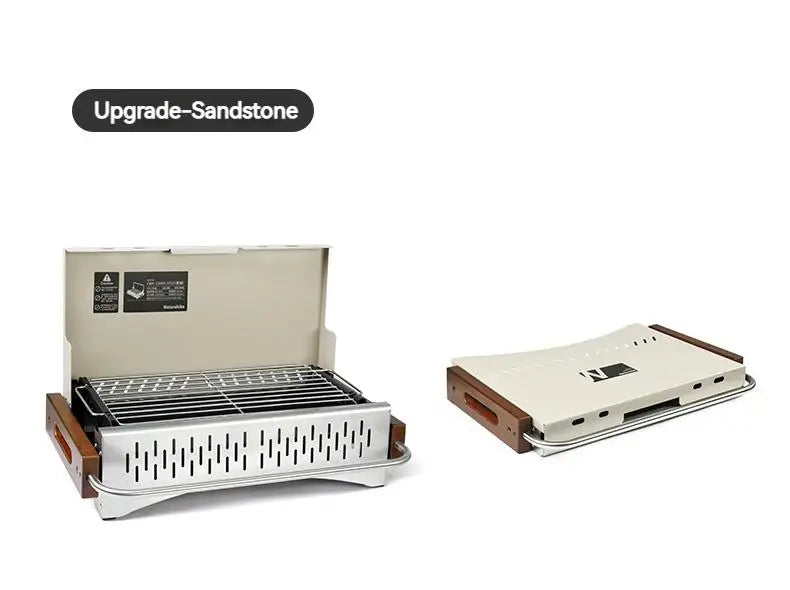 Naturehike Outdoor Portable Folding BBQ Grill Camping Enamel Charcoal Stove Ultralight Travel Picnic 4-8 Person Barbecue Stove