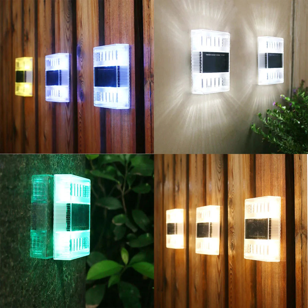 Solar 6LED Outdoor Light Solar Lighting Sensor Lamp Streetlights Exterior Garden Decoration Garland Waterproof Solar Wall Light