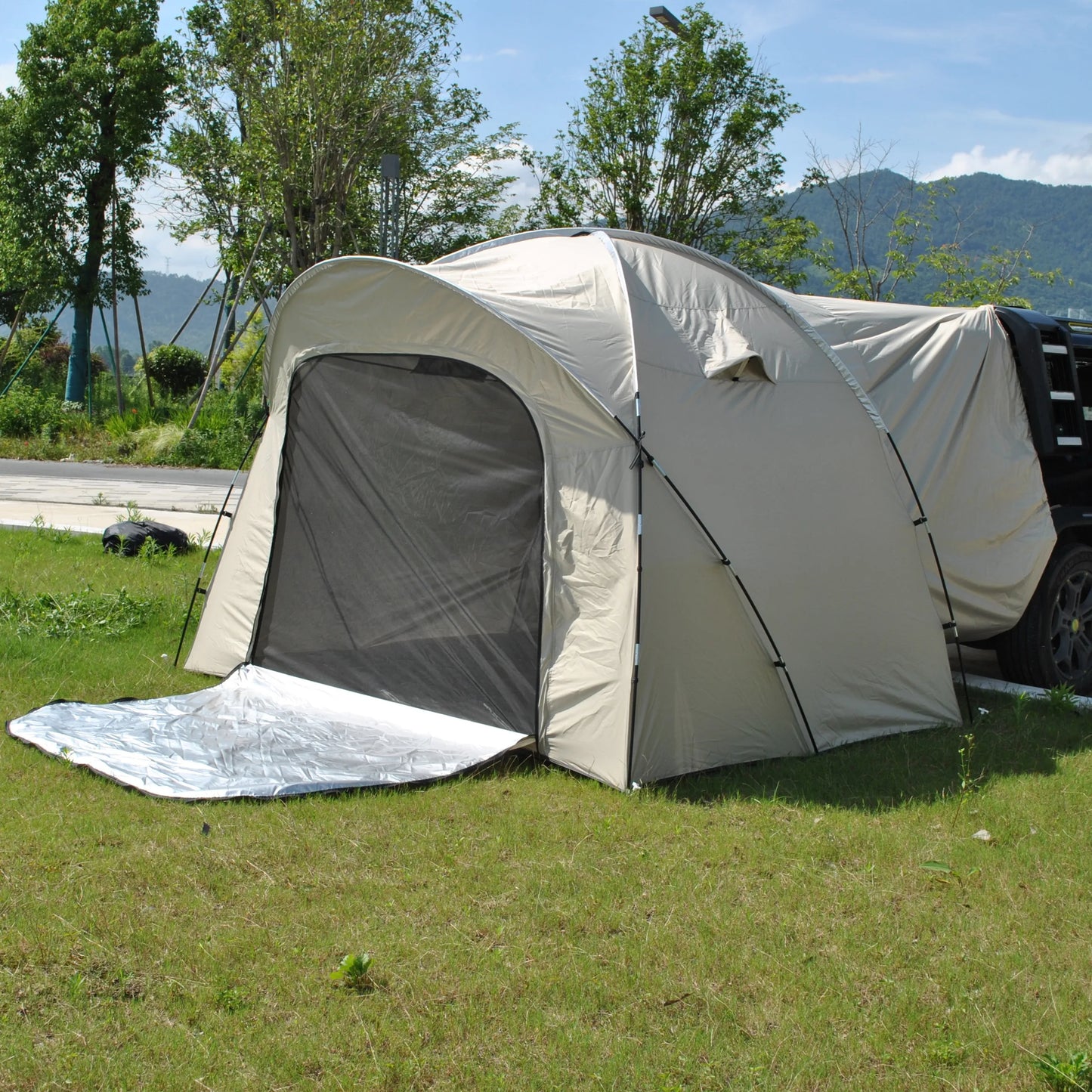 6 Person SUV Tent for Camping Double Layer PU3000mm Waterproof UPF 50+ UV Protection Electric Vehicle Car Tent Multi-use