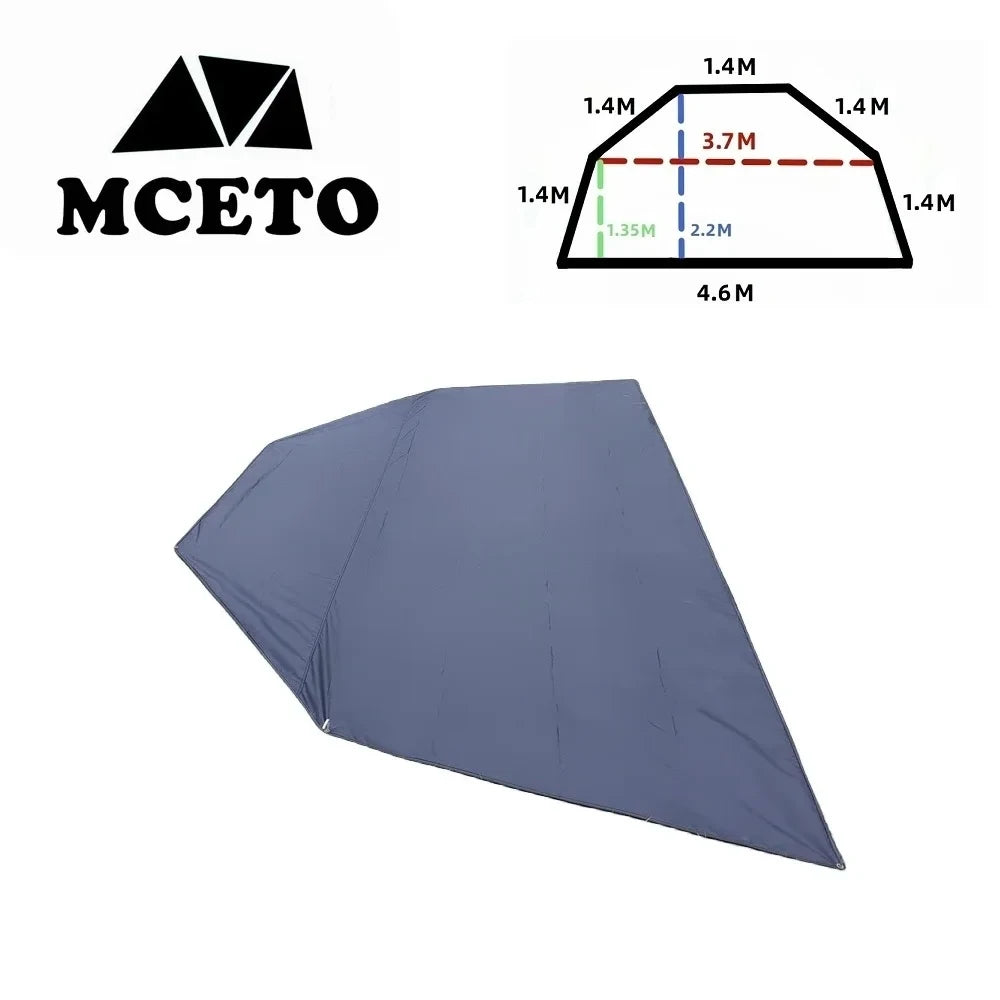 4.6 M Polygon Camping Mat Oversize Outdoor Picnic Mat Decagon Big Pyramid Tent Ground Sheet Simple Awnings Shelter Beach Blanket