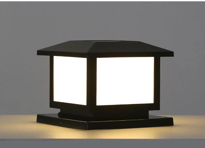 Timed LED Solar Outdoor Light Pillar Solar Lights Waterproof Thick Garden Pathway Parking Yard Outdoor Decor Lamp RC Solar Light