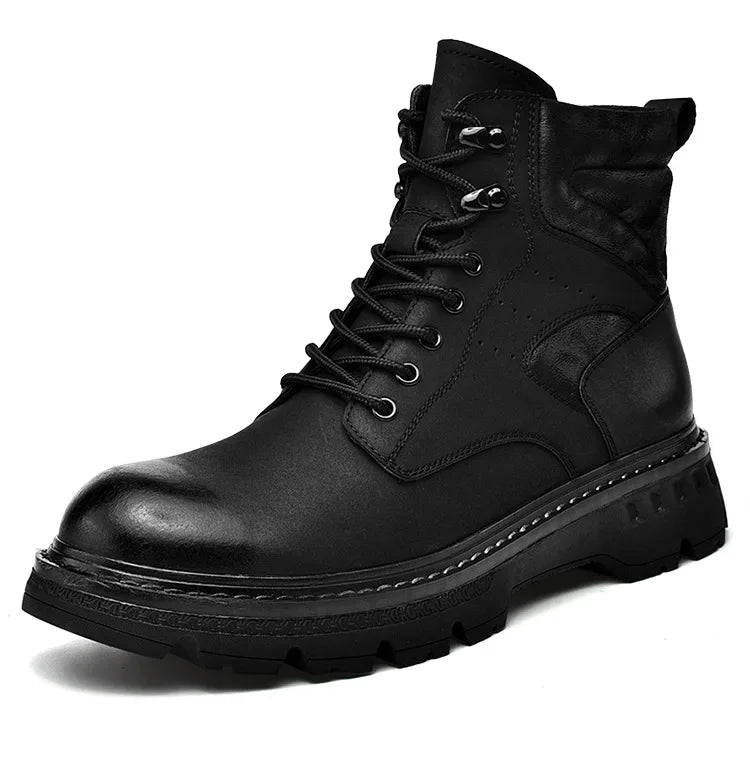 Motorcycle Boots Fashionable Motorcycle Boots Winter Cotton Boots Thick Soled Shock-absorbing Non Slip Casual Shoes