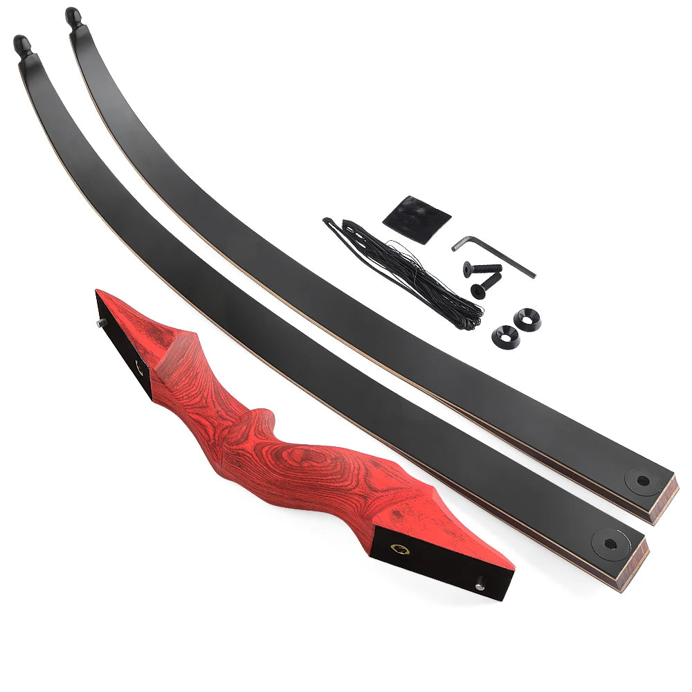 60inch Black Hunter Recurve Bow Right/Left Hand Traditional Beauty Hunting Reflection Bow And Arrow Outdoor Shooting Wooden Bow