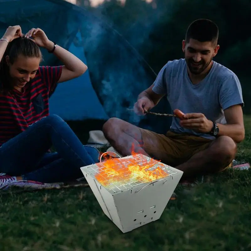 Folding Camping Stove Foldable Stove Burner Camping Grill Camping Stove Safe Outdoor Cooking Compact & Easy Storage