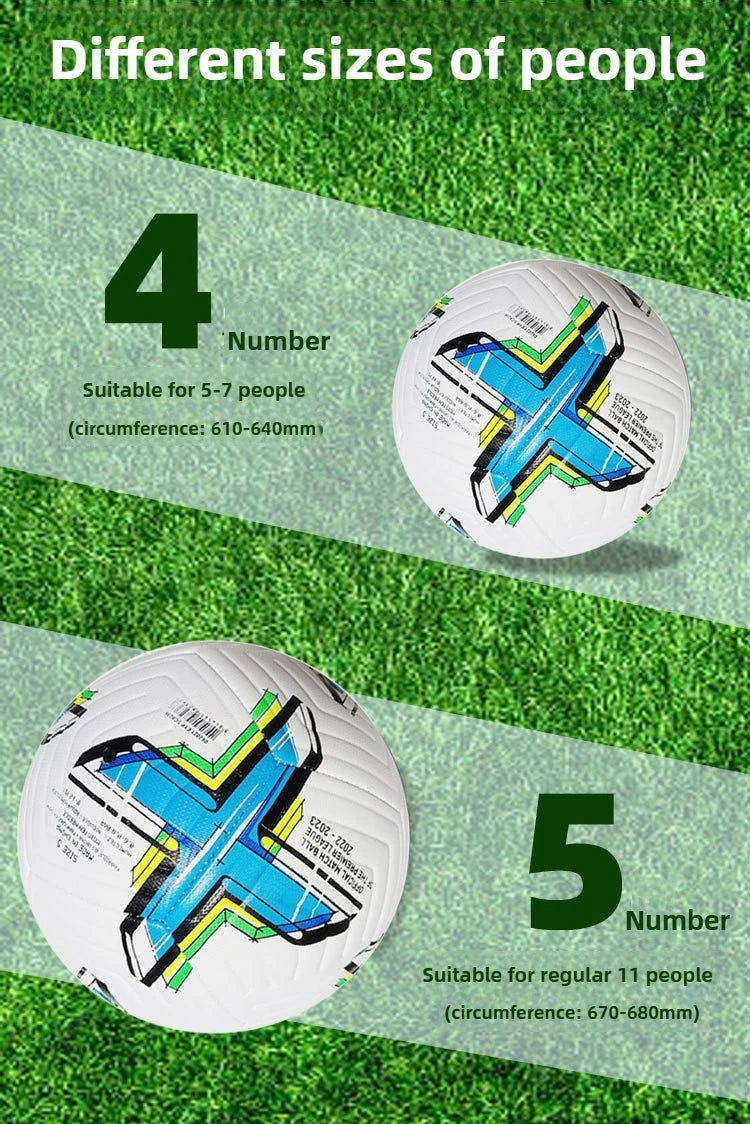 Newest Soccer Balls Standard Size 5 PU Material High Quality Outdoor Official Match Game Football Training Seamless Futbol