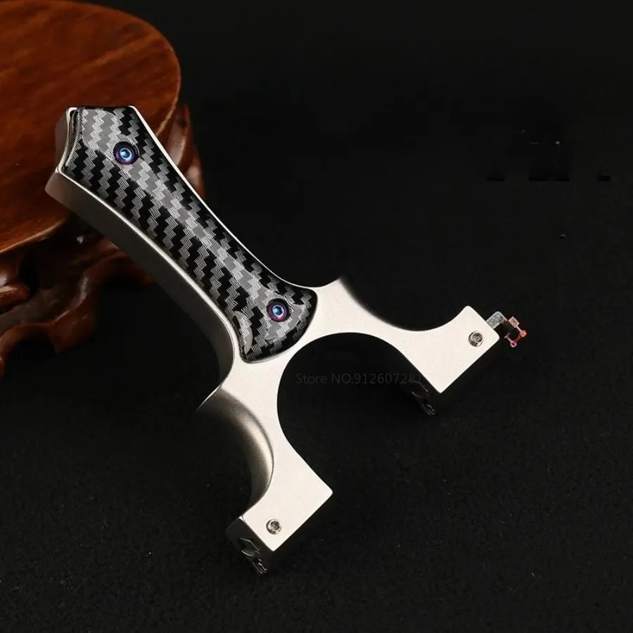 Fiber Optic Aiming Shooting Slingsshot High Precision Sling Outdoor Hunting Slingshot for Hunting High Precision Catapult