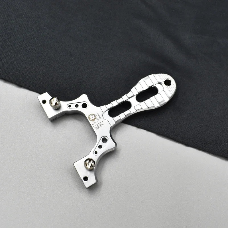 All-metal One-piece Professional Hunting Slingshot Alloy Straight Handle Lightweight And Strong Hunting Sling For Accurate Shoot