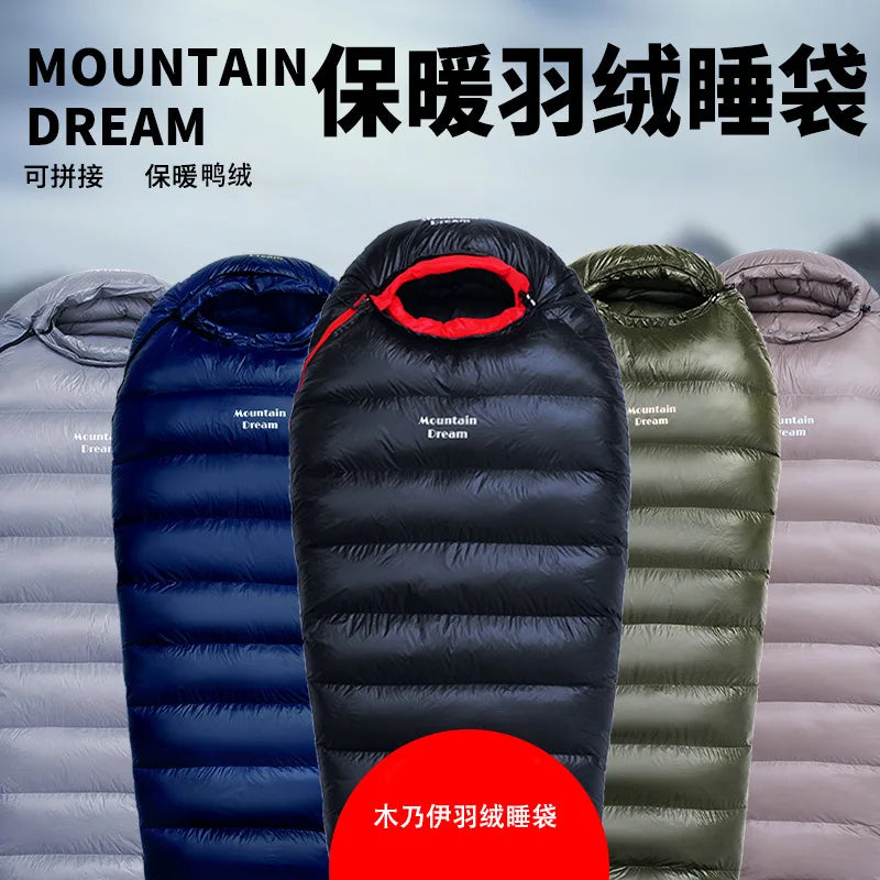 Lightweight Subzero Sleeping Bag Portable Thermal Mummy Hiking Outdoor Backpacking Rectangular Waterproof Winter Hood Camping