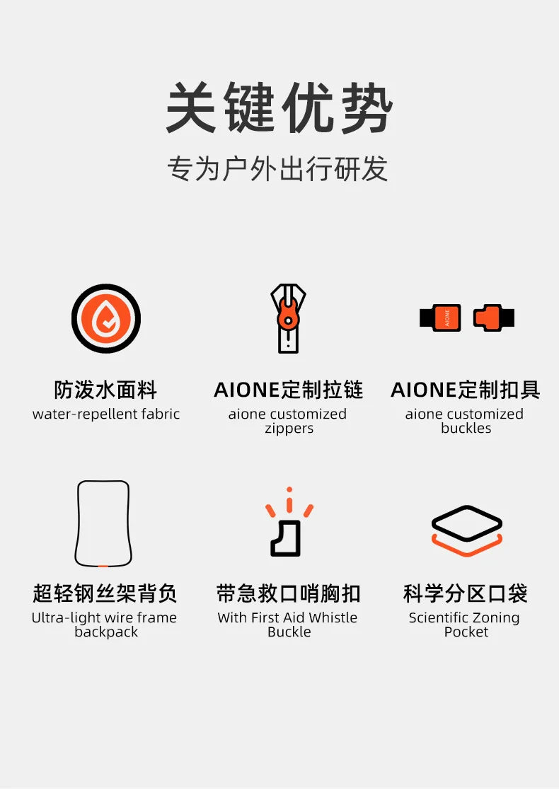 Ultralight 30L Suspension Hiking Backpack Breathable Mesh Frame Trekking Daypack for Men & Women Hiking Pack for Outdoor Sports