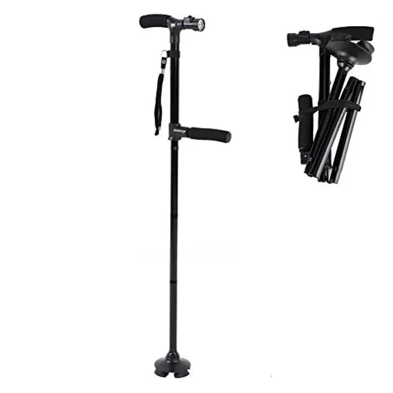 Collapsible Telescopic Folding Cane Elder Canes Adjustable Walking Trusty Sticks Elder Crutches for Mothers the Elder Fathers