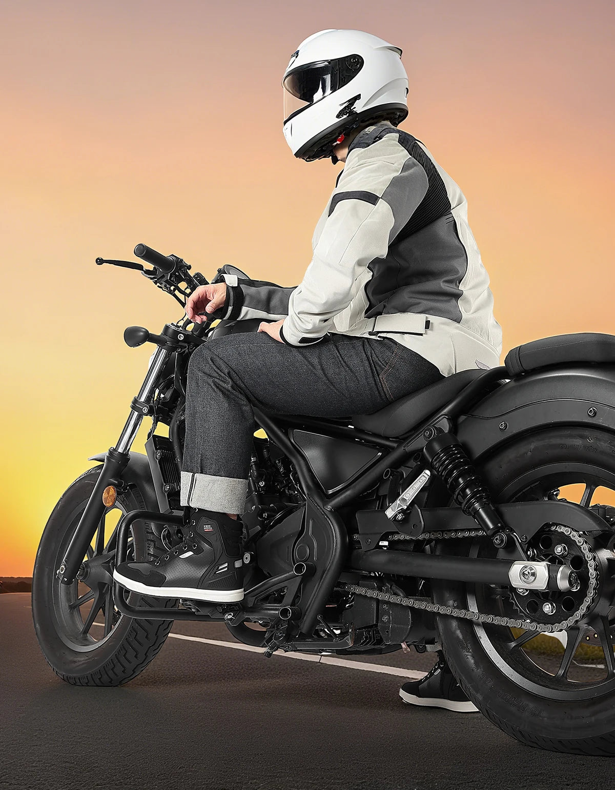 KEMIMOTO Motorcycle Riding Short Boots Men Summer commuting Shoes Sneakers Anti-slip Protection Breathable Casual rides Gear