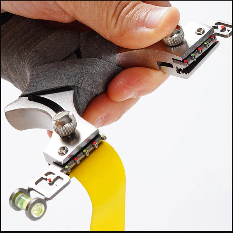 High Precision Shooting Sling Shot Stainless Steel Slingshot Powerful Sling Outdoor Flat Rubber Band Catapult Sports Accessories