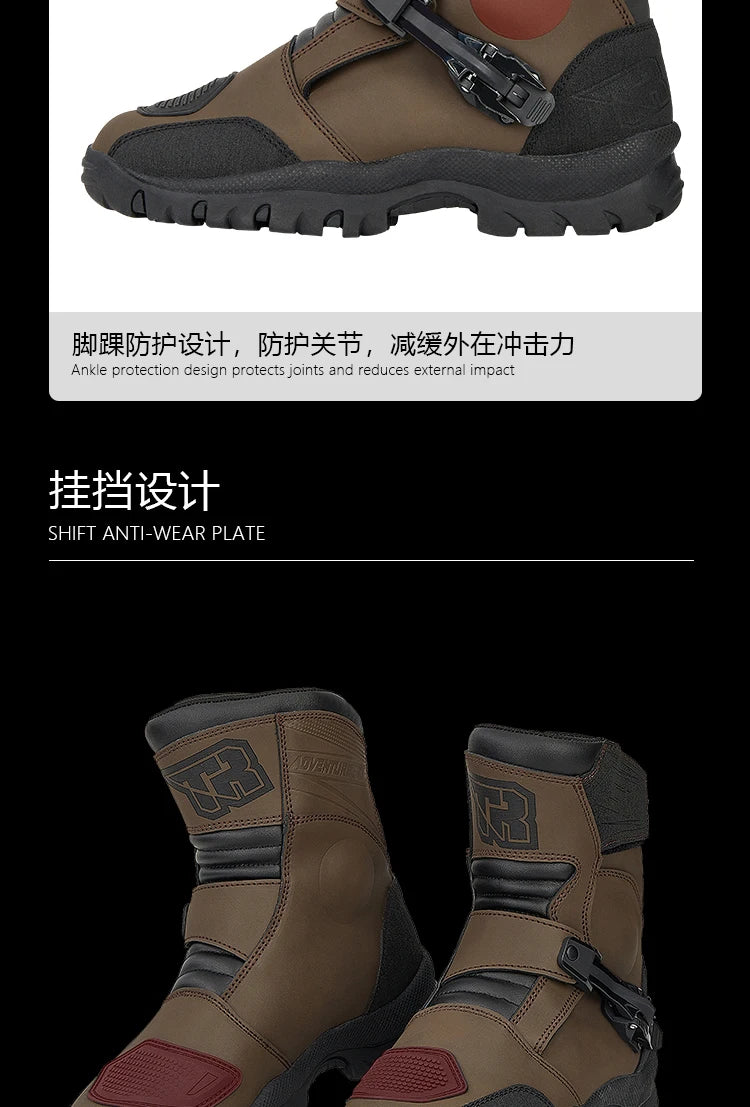 Motorcycle Boots Men Racing Shoes Motorcyclist Boots Off-road Anti-slip Four Seasons Cycling Protective Gear Motocross Boots