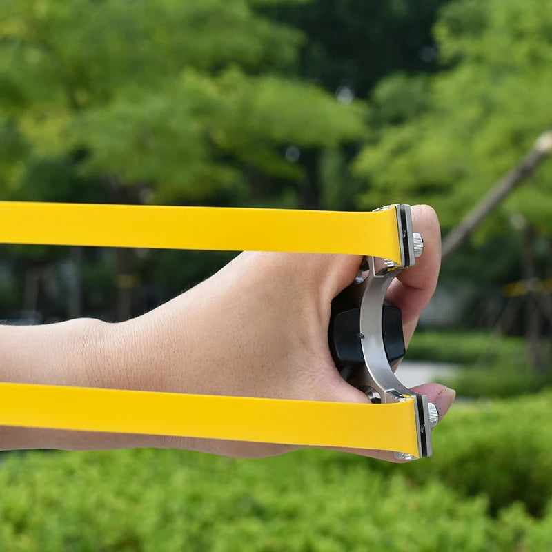 Zinc Alloy Black Embossed Anti-slip Slingshot Professional Sling Shooting High-precision Slingshot Scale Aiming With Rubber Band