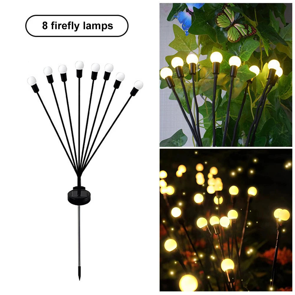 8/10LED Solar Light Outdoor Garden Decoration Landscape Lights Firework Firefly Lawn Lamps Country House Balcony Decor Lamp
