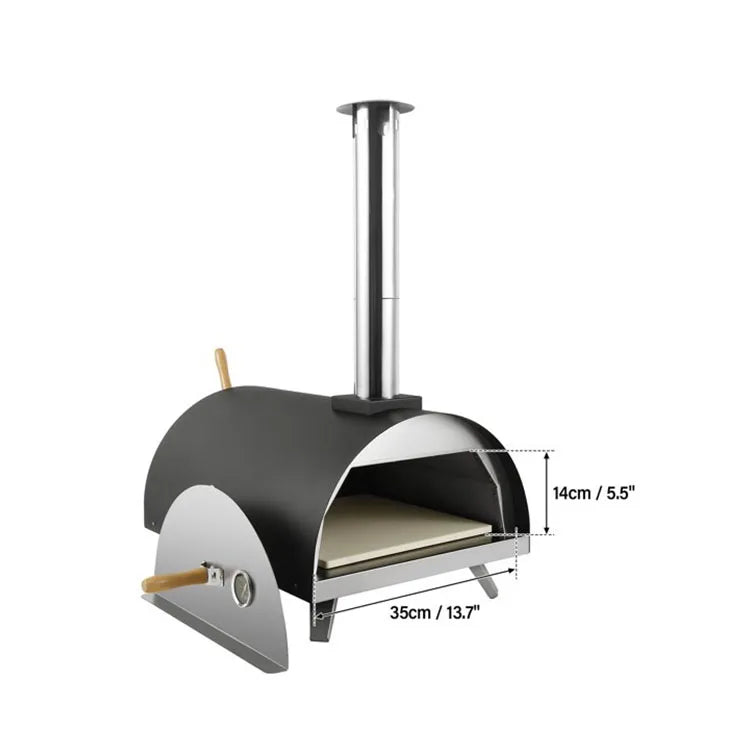Home Outdoor Wood Burning Wood Fired Pizza Oven Pellet Grill Portable Smoker Grill Charcoal Wood BBQ Smoker