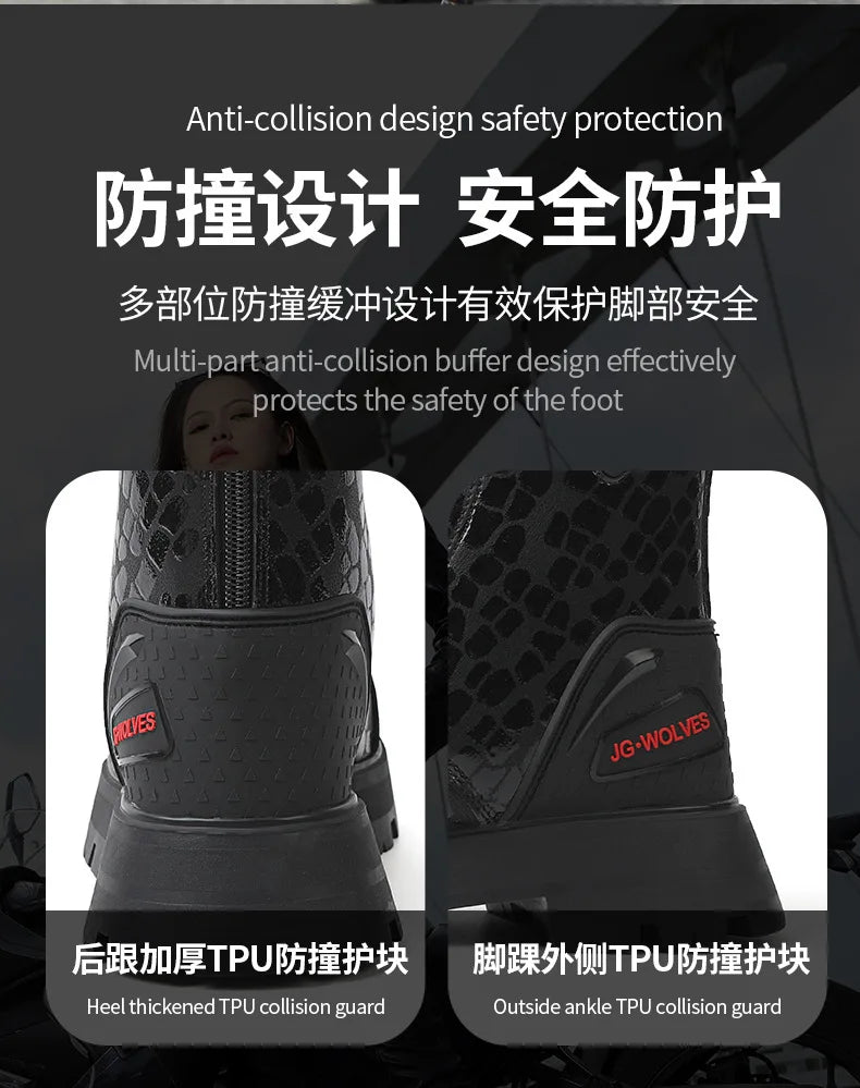 Motorcycle Wear-resistant Drop-proof Boots Women Motorbike Riding Shoes Breathable Biker Boots Motorboats Motorcycle Shoes Bota