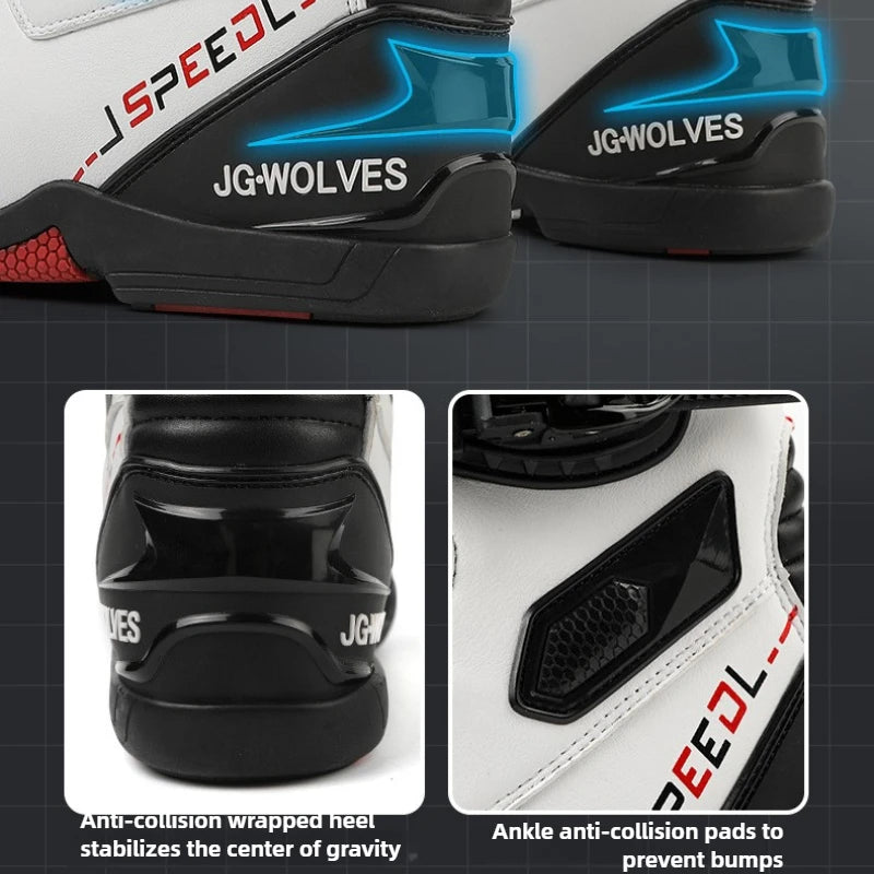 Motorcycle Boots Man Leather Motos Riders Protective Motocross Boots Waterproof Non-slip Motocross Mountain Racing Shoes